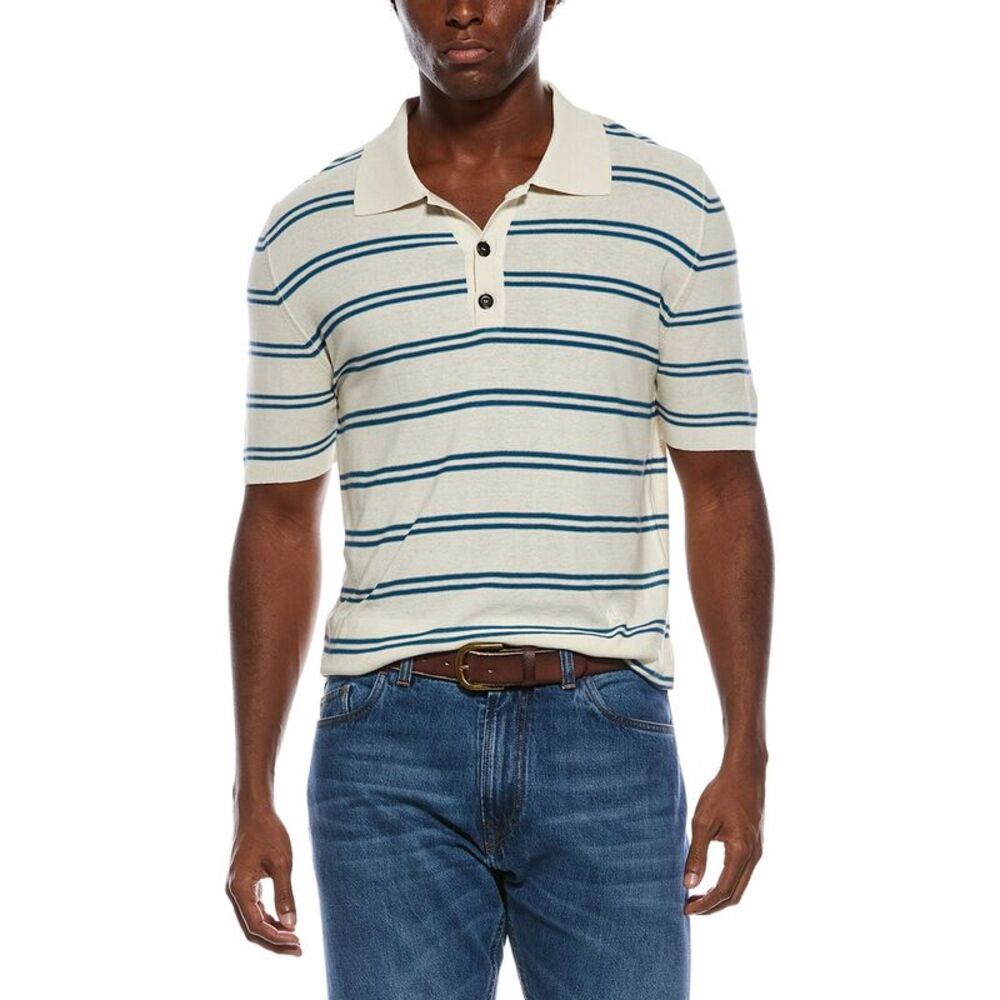 Isaia Mens Polo Shirt, Brown